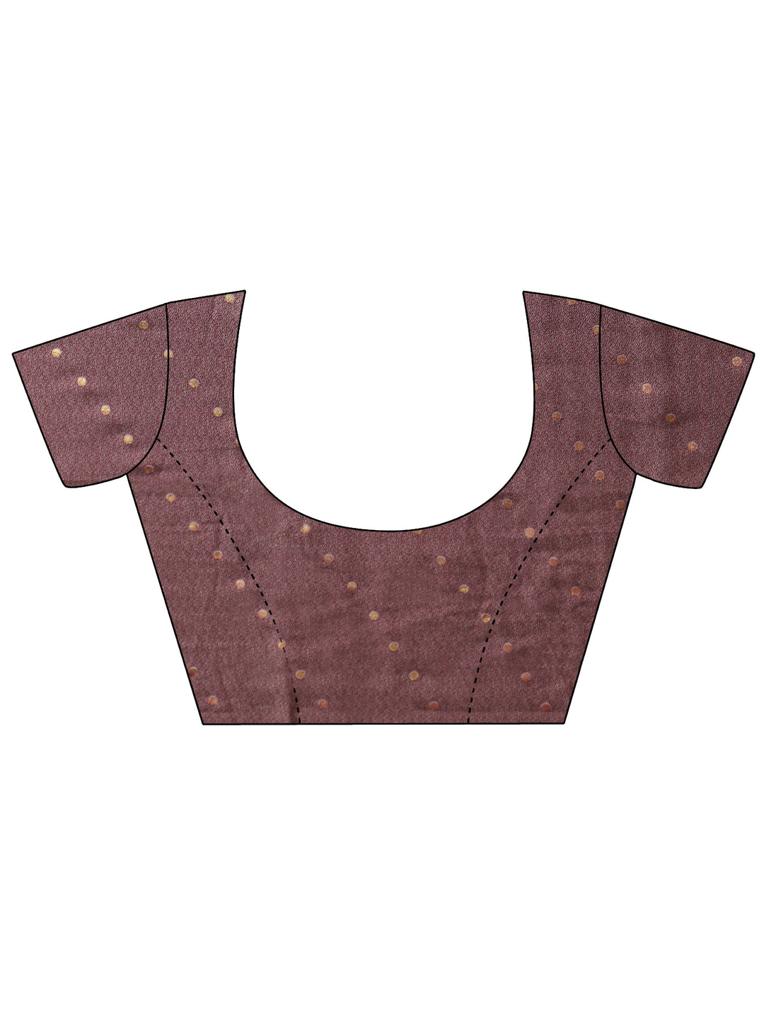 Libas Burgundy Floral Printed Silk Blend Saree with Woven Border