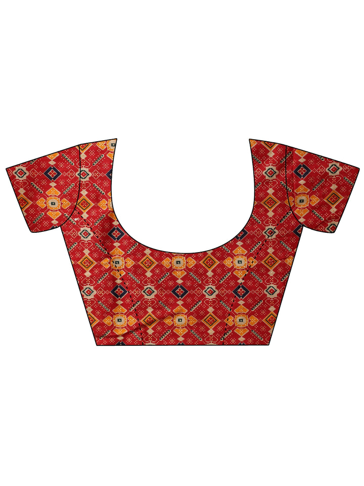 Libas Mustard Tissue Saree with Patola Border