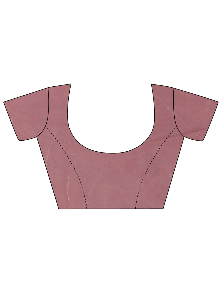 Libas Baby Pink Embellished Jaal Work Net Saree