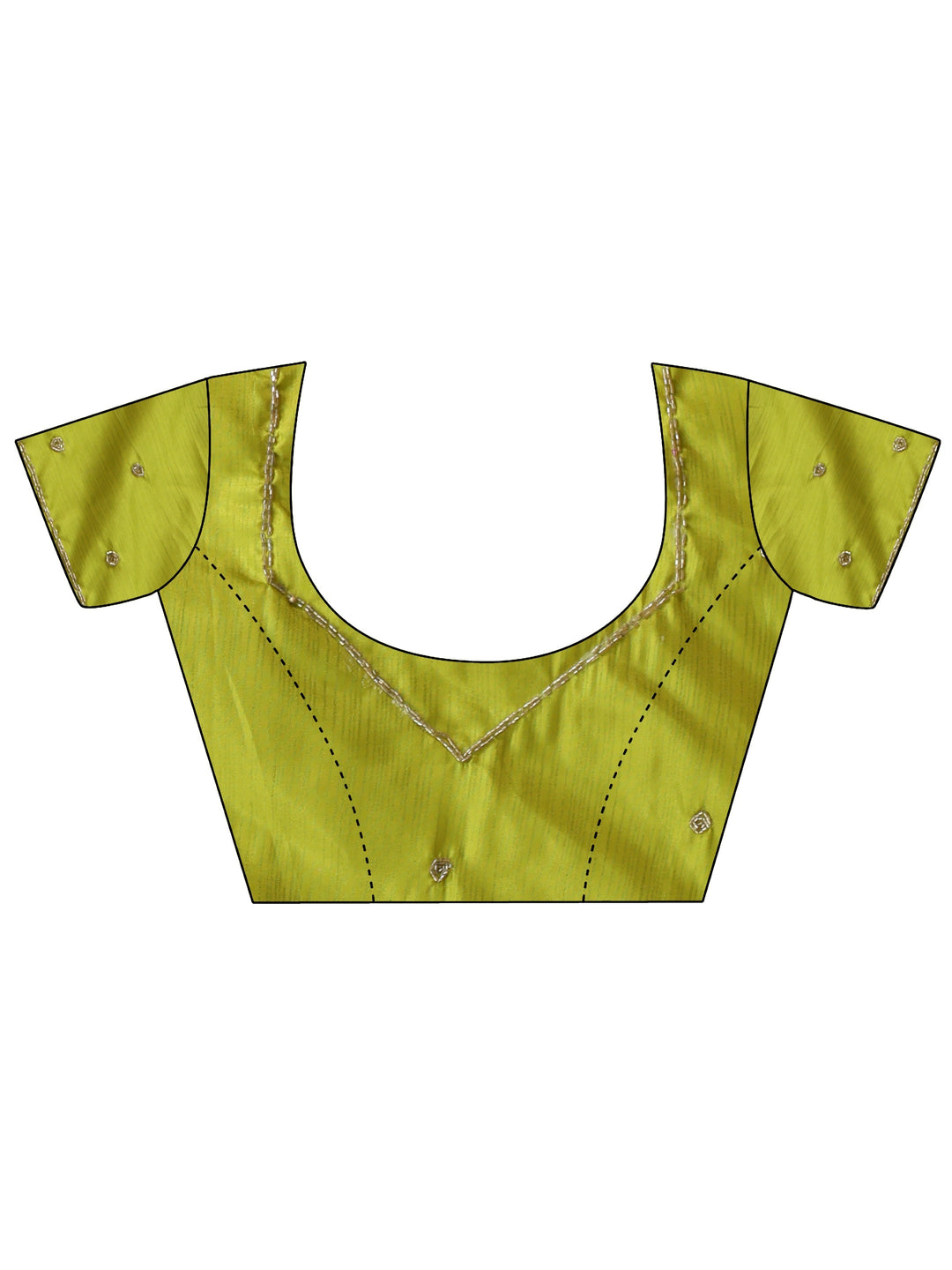 Libas Lime Green Leheriya Printed Chiffon Saree