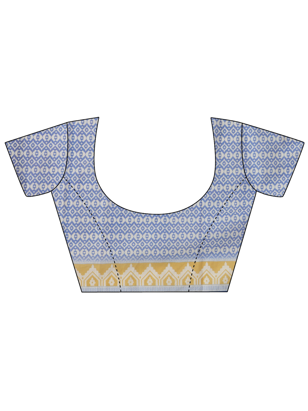 Libas Multi Colour Chevron Printed Cotton Blend Saree