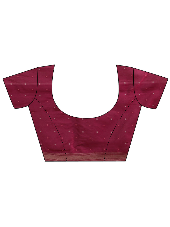Libas Rose Pink Woven Design Silk Blend Saree