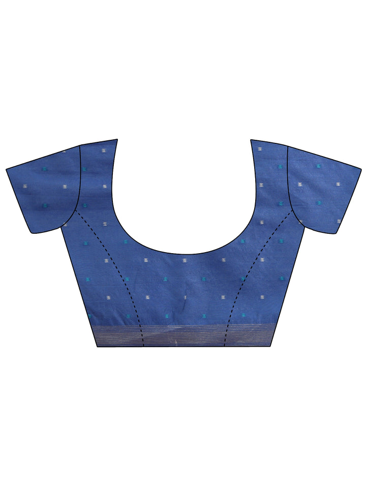Libas Teal Blue Woven Design Silk Blend Saree