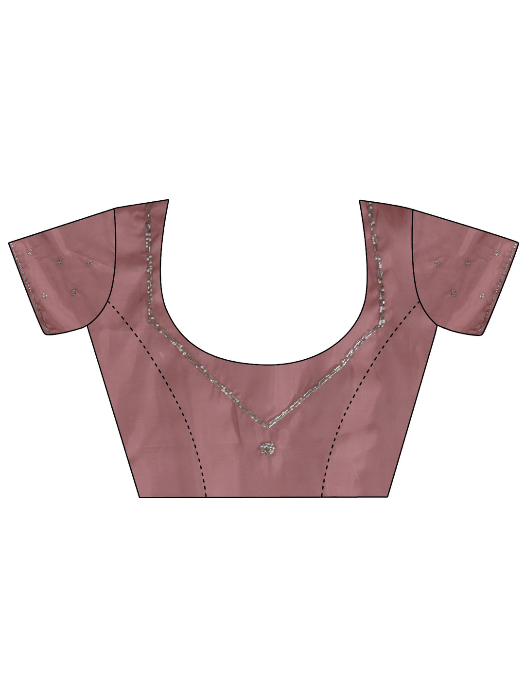 Libas Pink Embellished Satin Saree with Applique Design