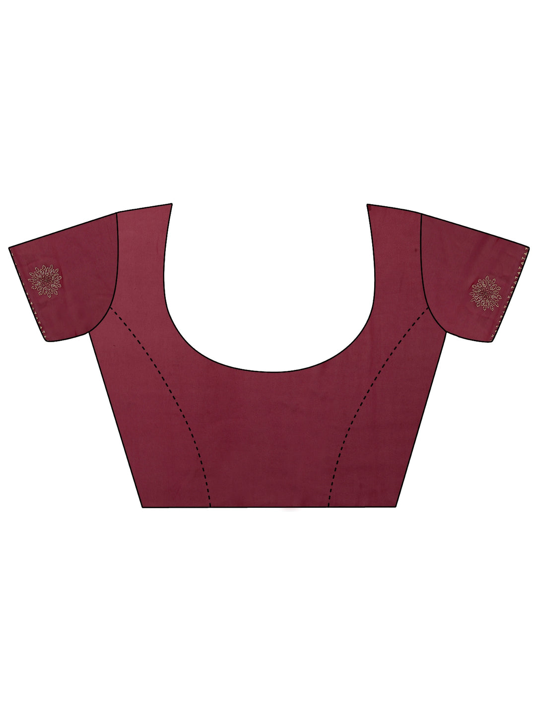 Libas Maroon Embellished Georgette Saree