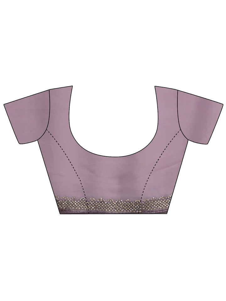 Libas Lavender Embroidered Georgette Saree