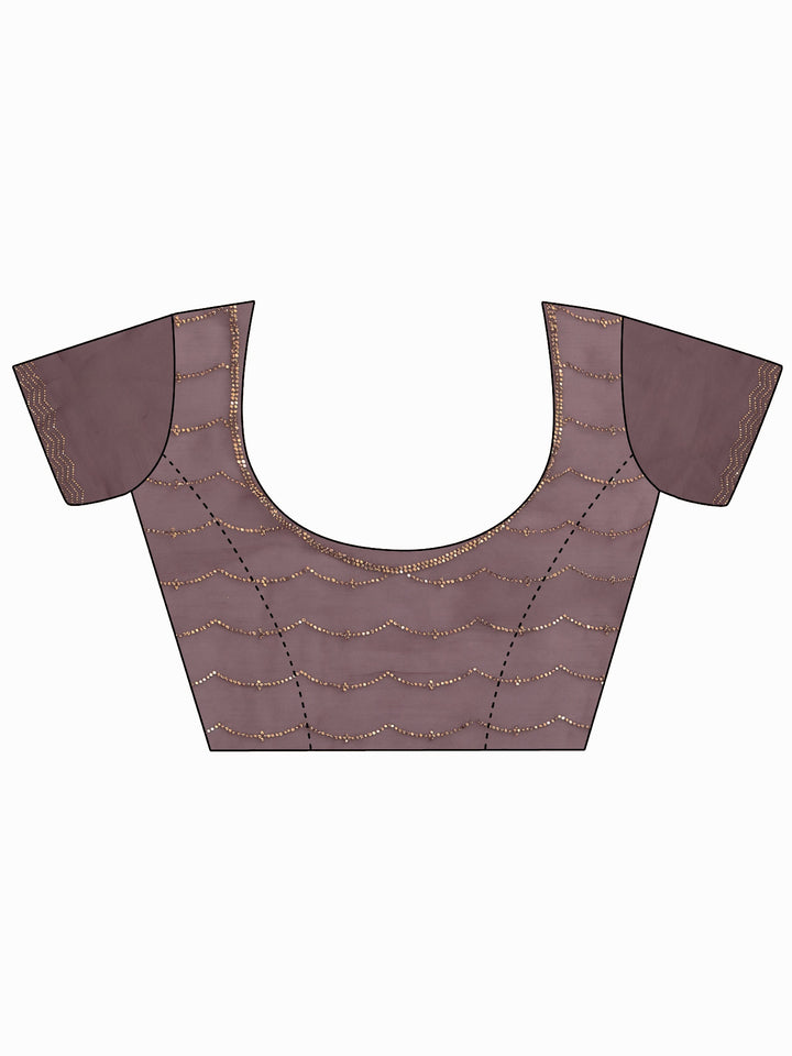 Libas Art Mauve Embellished Tissue Saree