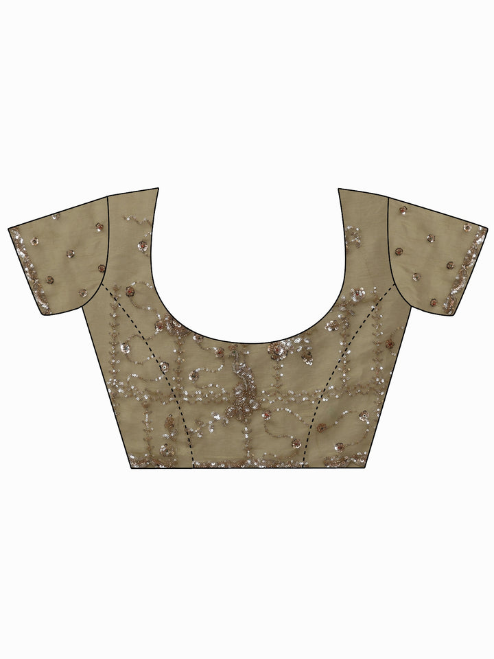 Libas Art Sage Green Embellished Tissue Saree