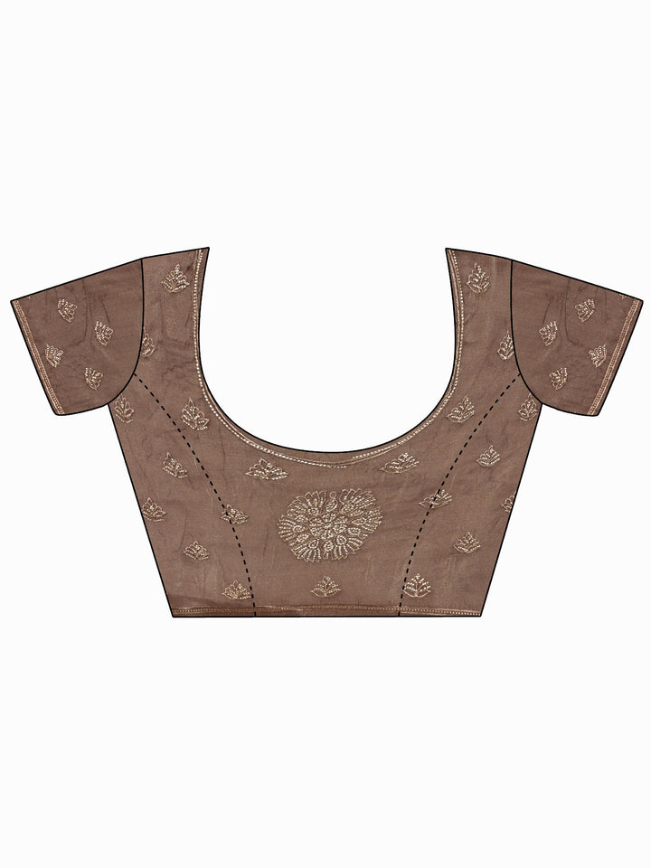 Libas Art Mauve Stone Work Embellished Tissue Saree