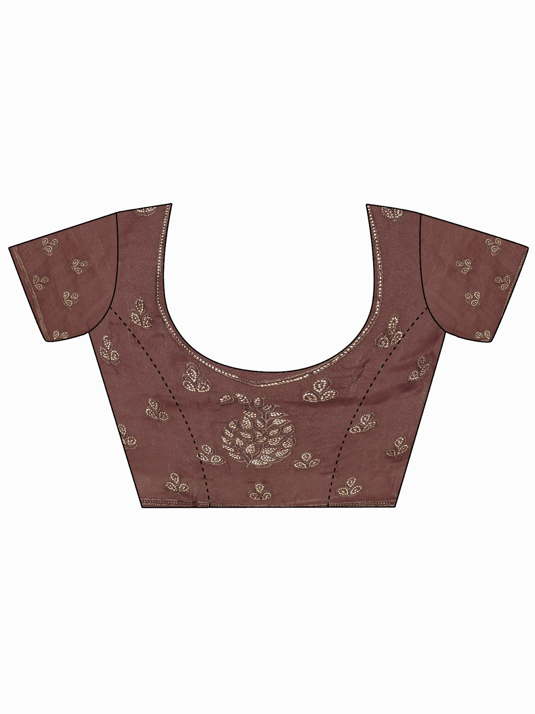 Libas Art Mauve Embroidered Tissue Saree