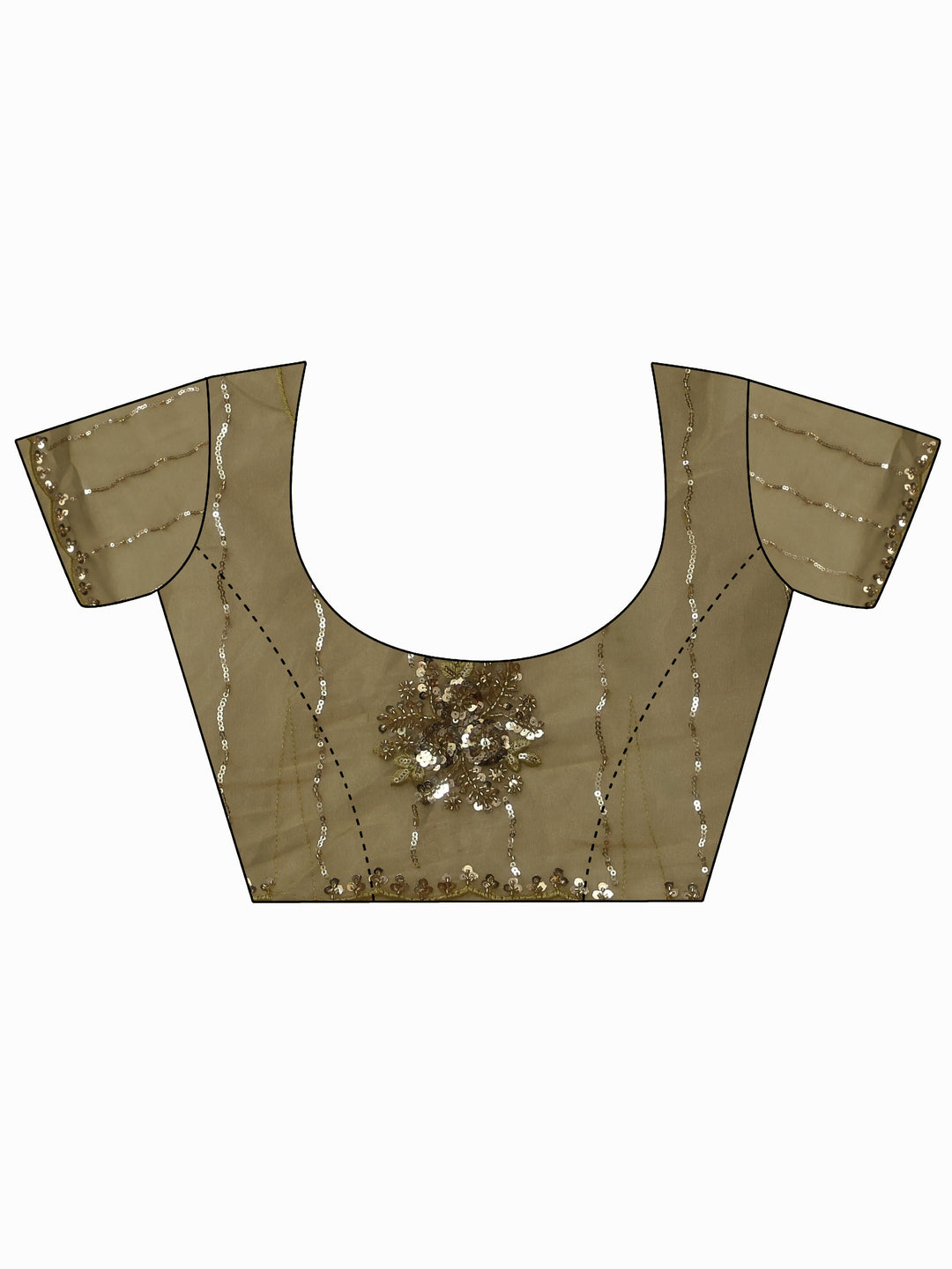 Libas Art Green Embellished Tissue Saree