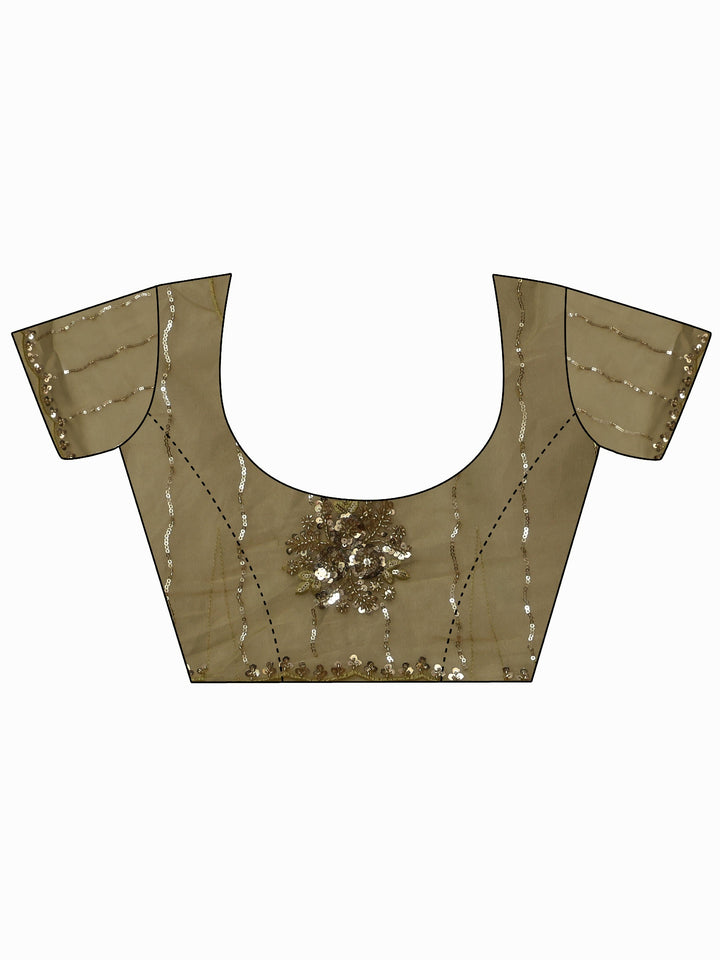 Libas Art Green Embellished Tissue Saree