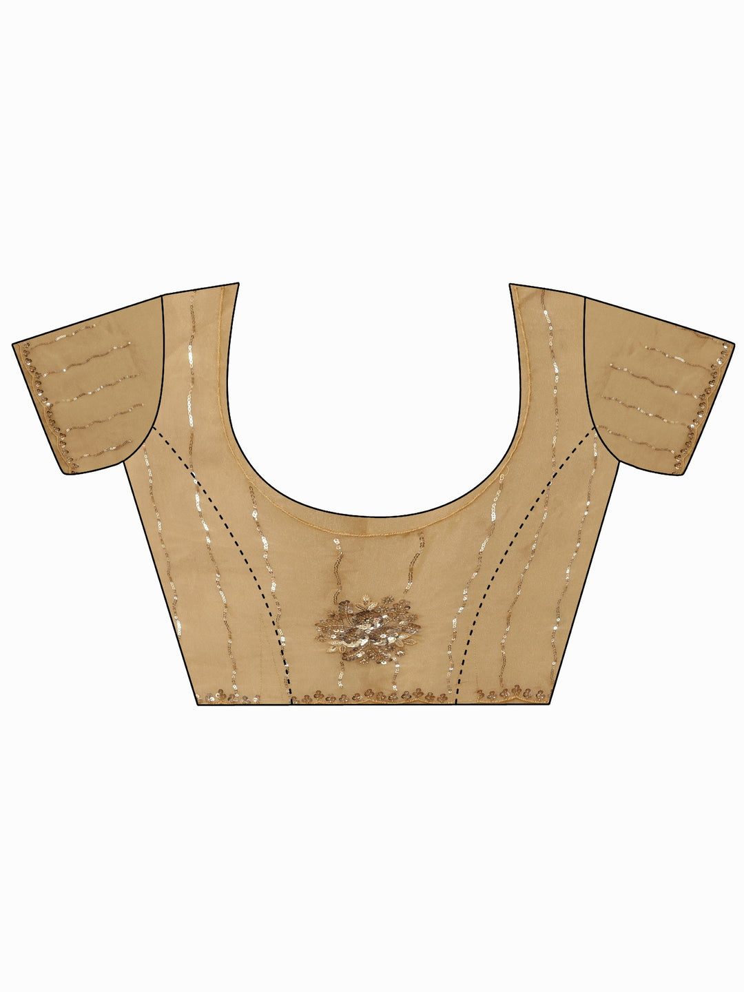 Libas Art Mustard Embellished Tissue Saree