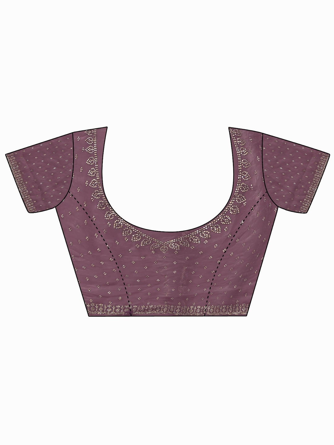 Libas Art Lavender Stone Work Embellished Tissue Saree