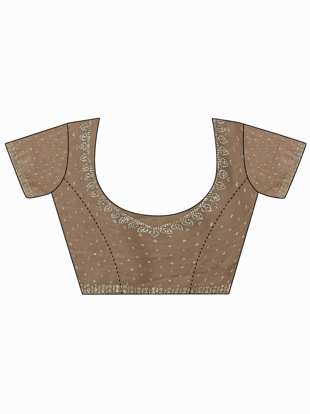 Libas Art Beige Stone Work Embellished Tissue Saree
