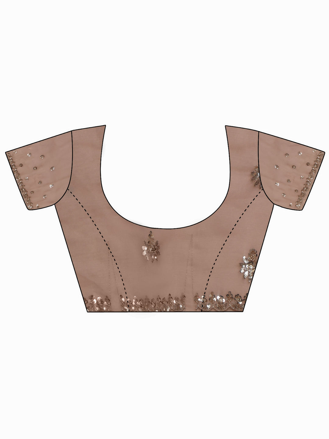 Libas Art Peach Pink Embellished Tissue Saree