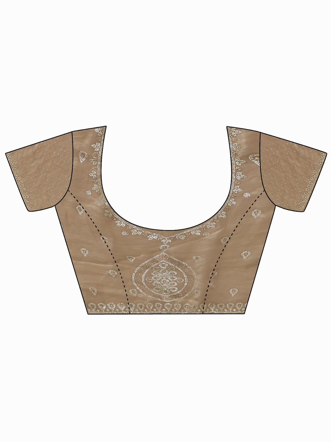 Libas Art Taupe Stone Work Embellished Tissue Saree