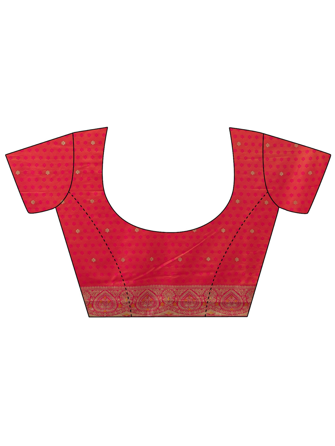Libas Mustard and Red Woven Design Silk Blend Saree