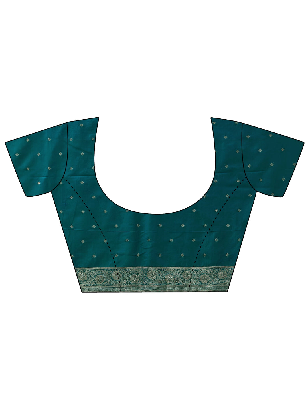 Libas Teal Blue Paisley Woven Design Silk Blend Saree