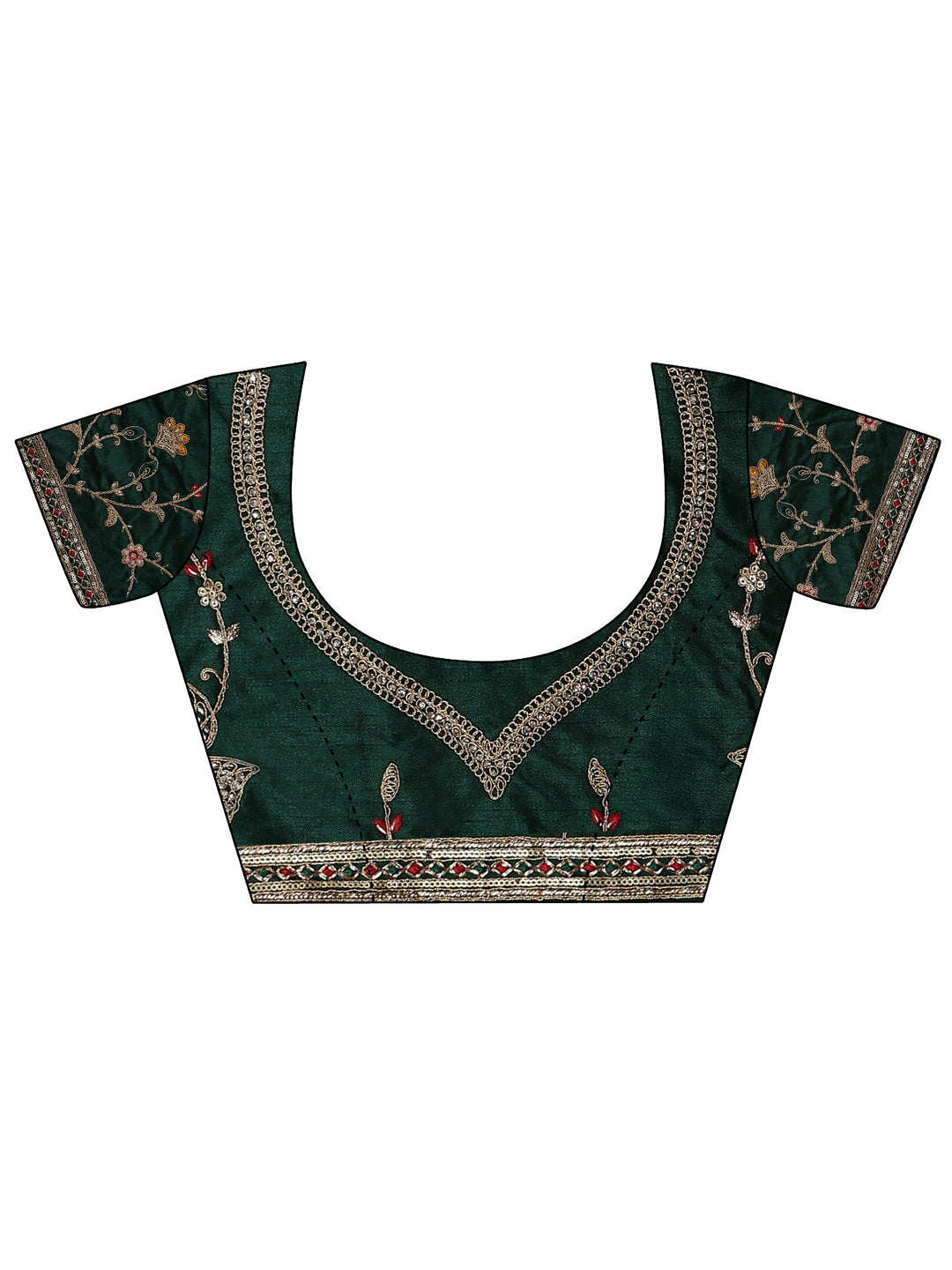Libas Art Mustard Floral Embroidered Tissue Saree