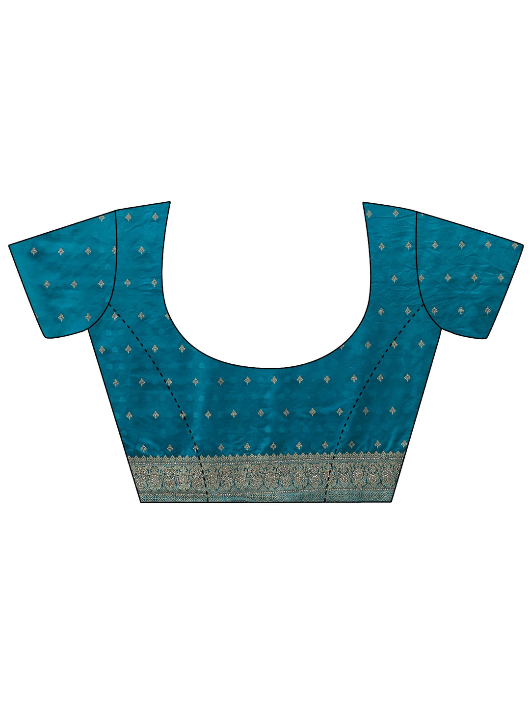 Libas Art Blue Embellished Woven Design Silk Blend Saree