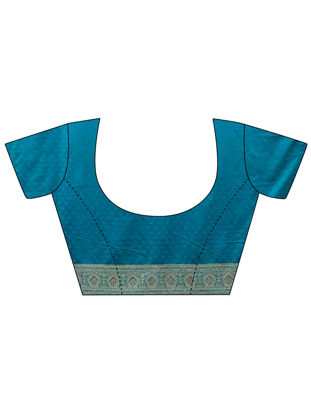 Libas Aqua Blue Patola Style Embellished Silk Blend Saree
