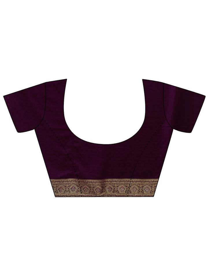 Libas Maroon Patola Style Embellished Silk Blend Saree