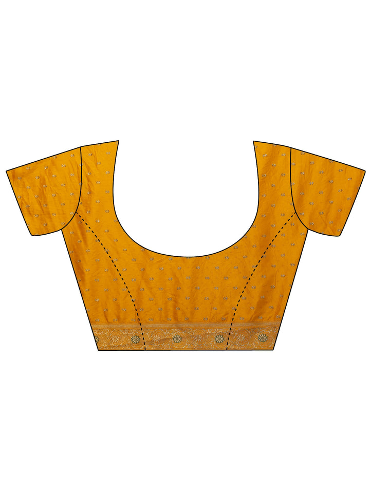 Libas Mustard Gharchola Stone Work Silk Blend Saree