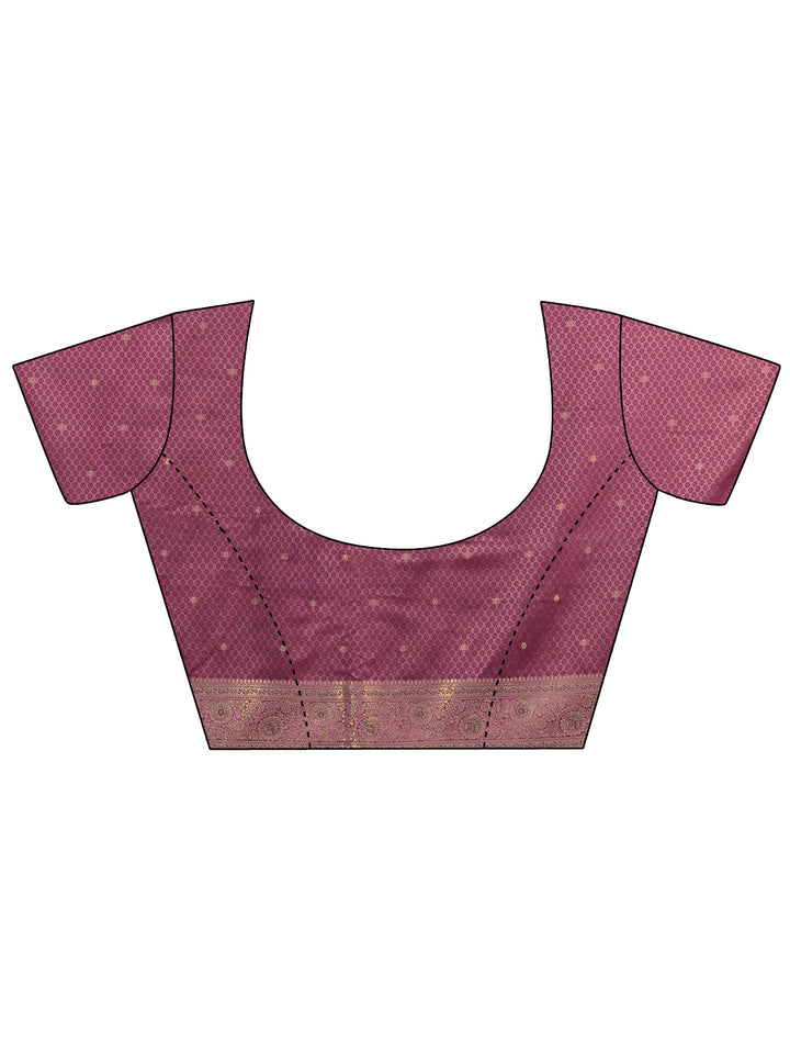 Libas Mauve Banarasi Silk Blend Saree