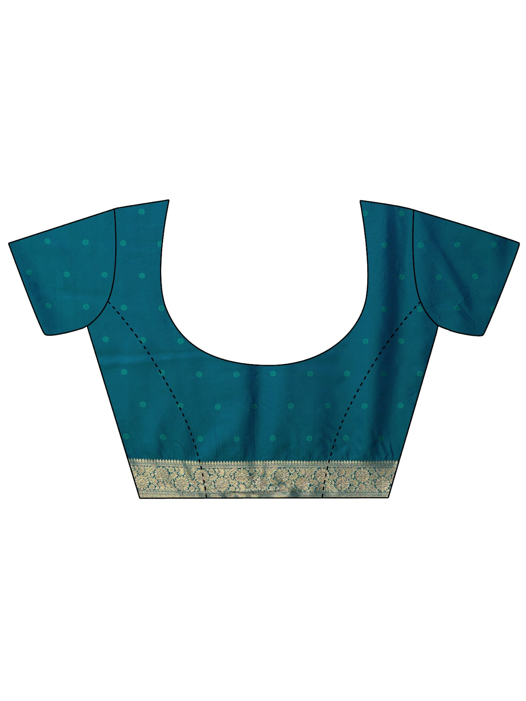 Libas Persian Blue Woven Design Silk Blend Saree