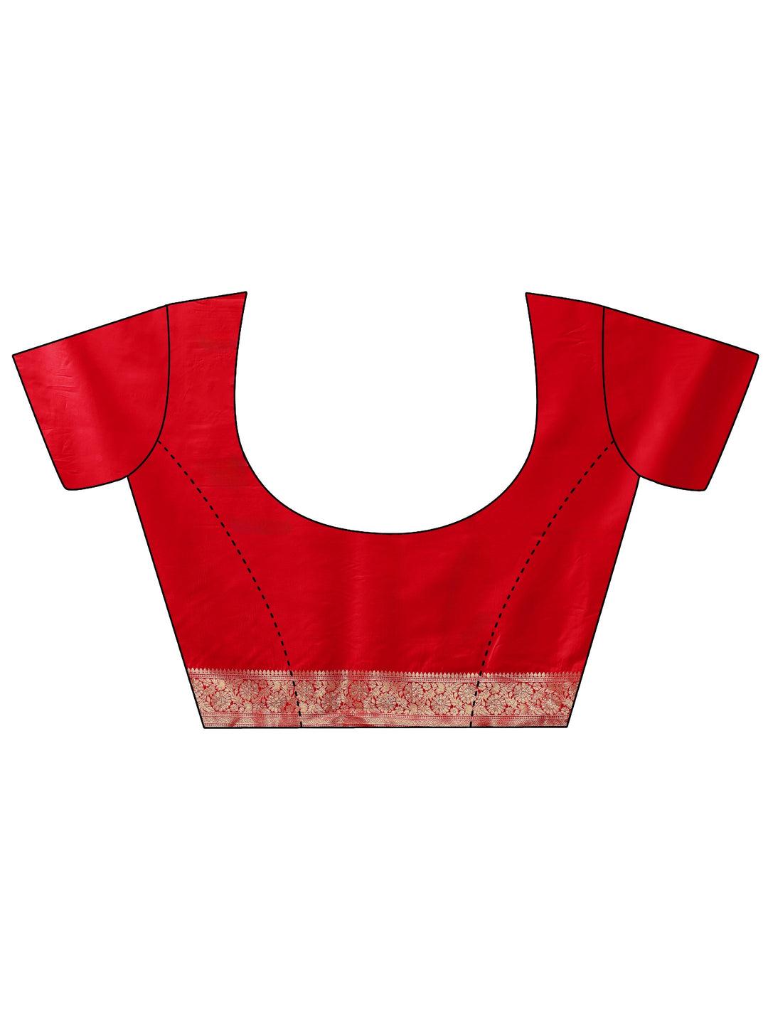 Libas Vermillion Red Woven Design Silk Blend Saree