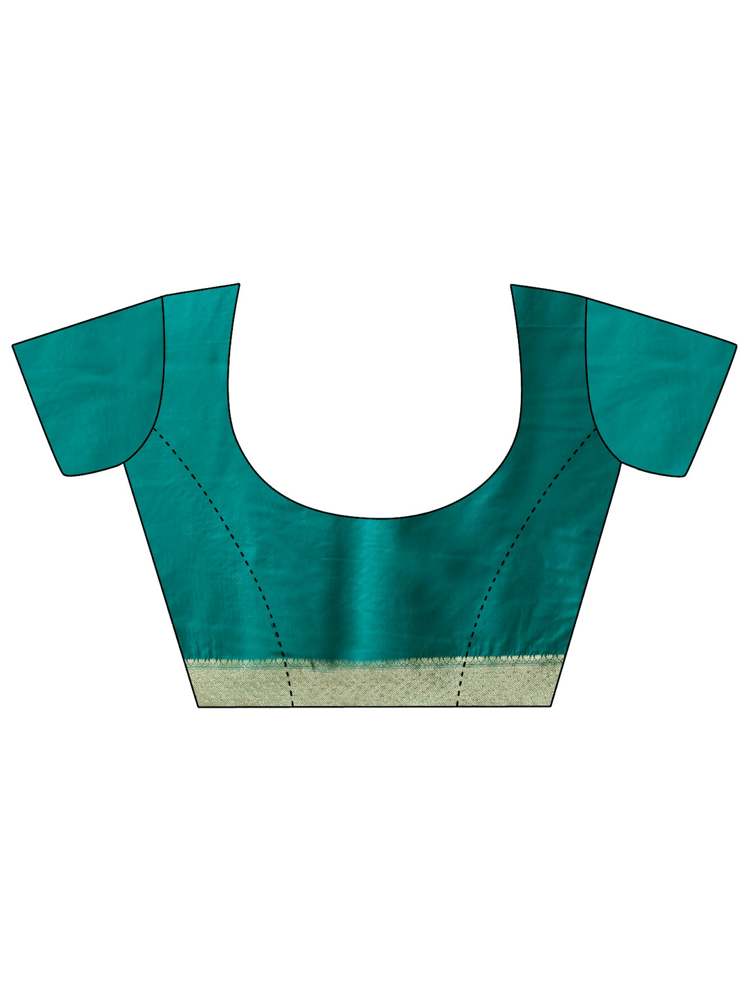 Libas Sea Green Chevron Brocade Saree with Stone Work