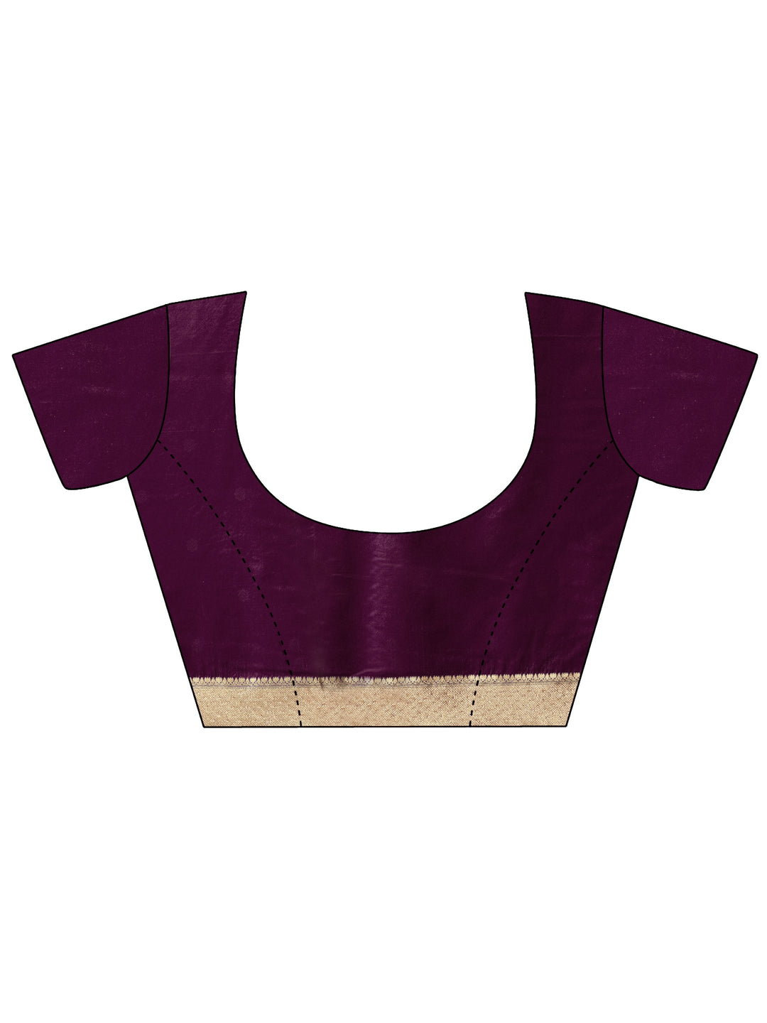 Libas Wine Chevron Brocade Saree with Stone Work