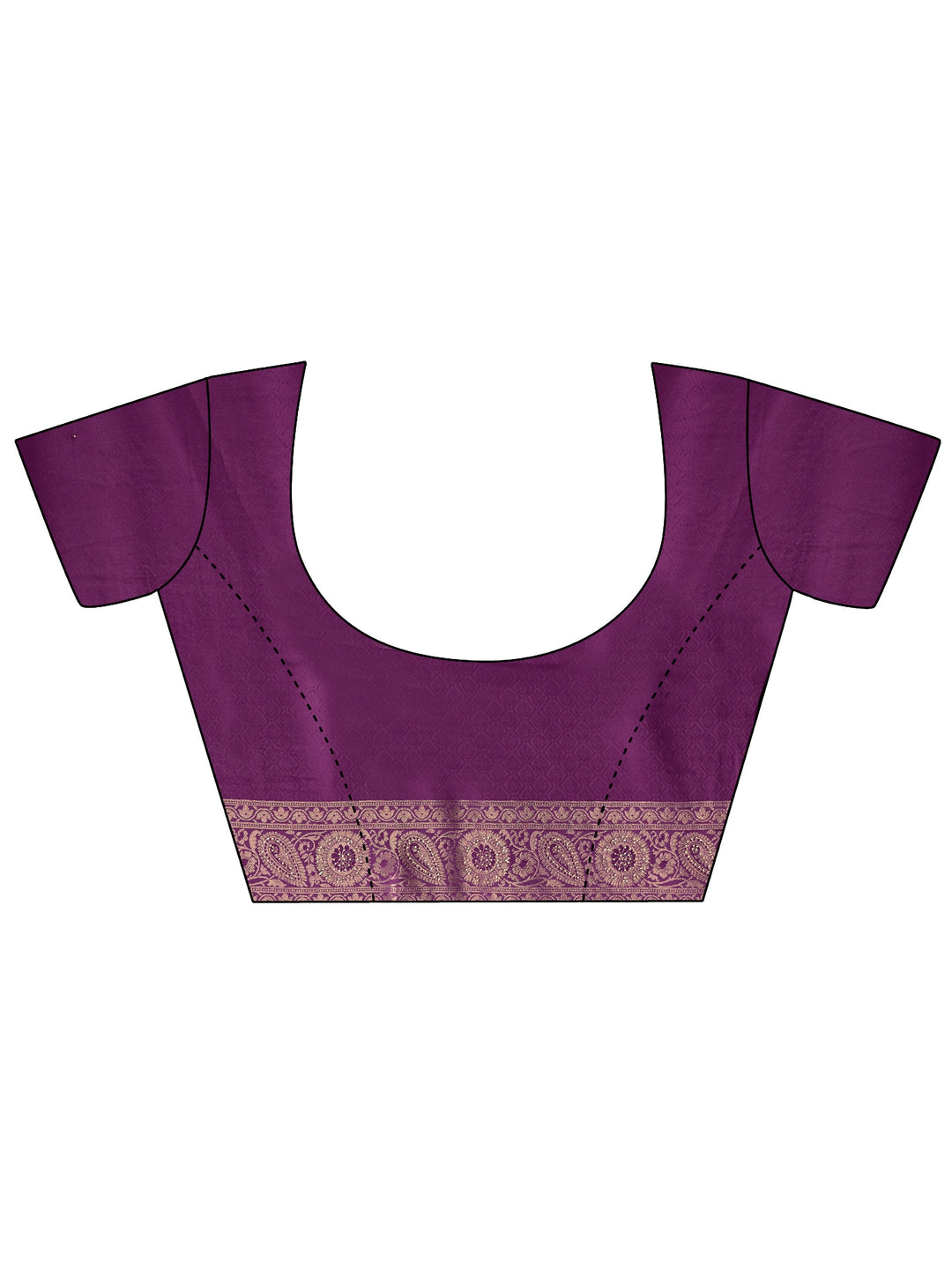 Libas Amethyst Purple Floral Brocade Saree with Stone Work