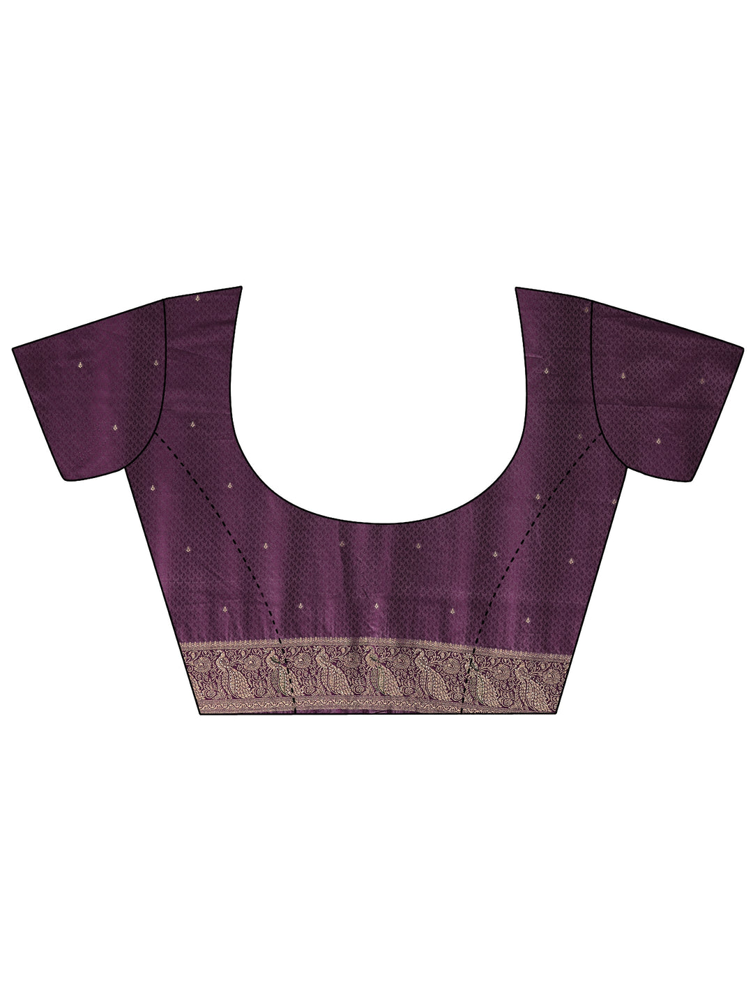 Libas Royal Purple Woven Design Silk Blend Saree with Stone Work