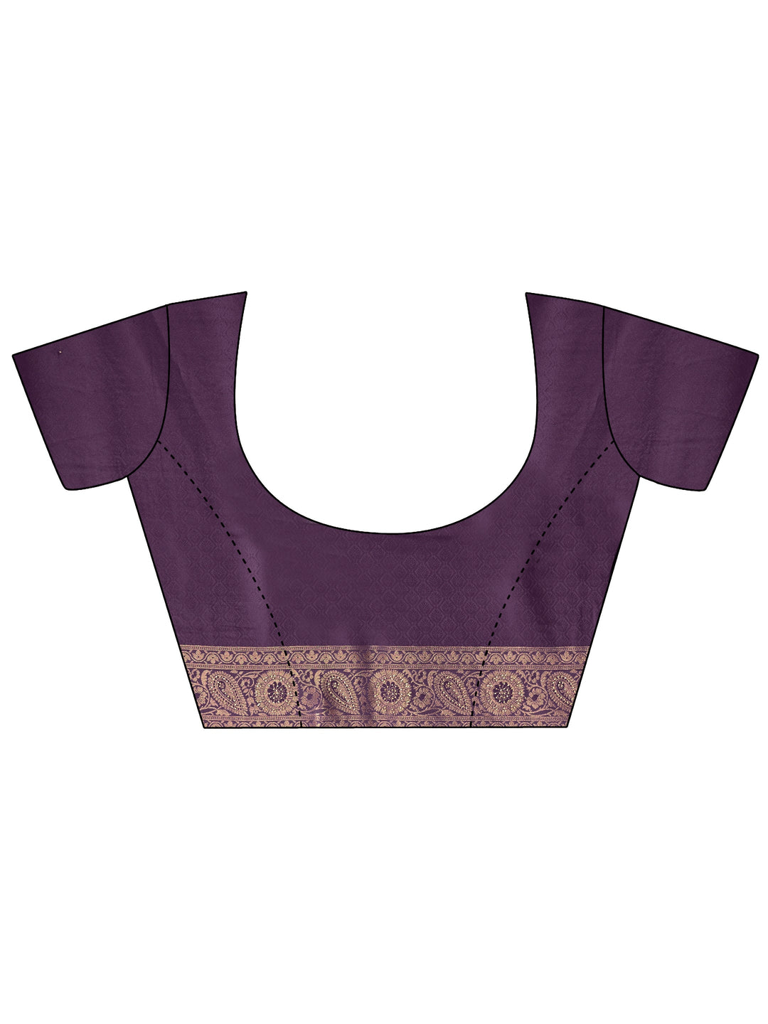 Libas Purple Woven Design Silk Blend Saree with Stone Work