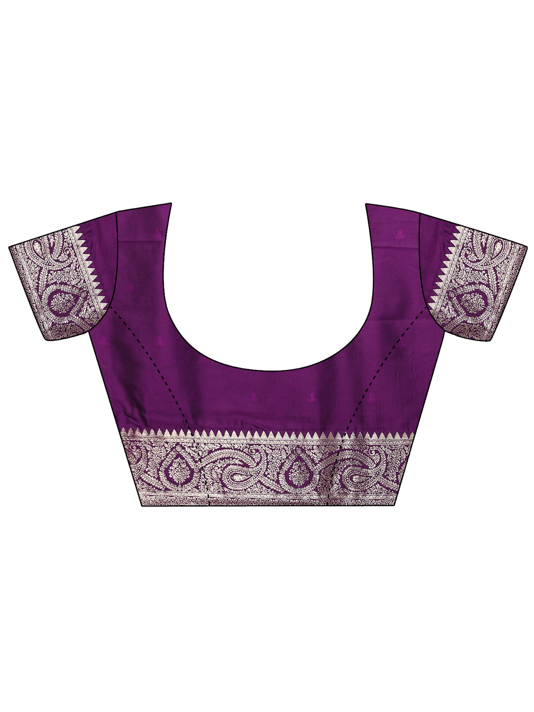 Libas Purple Ethnic Woven Design Silk Blend Saree