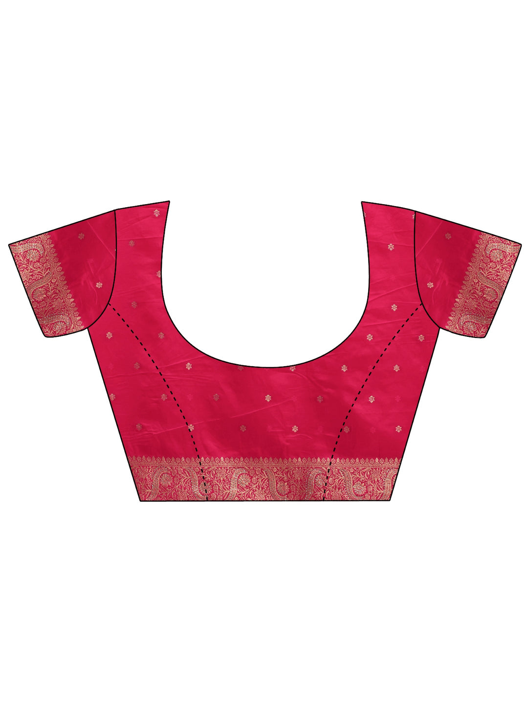 Libas Cream and Pink Ethnic Woven Design Silk Blend Saree