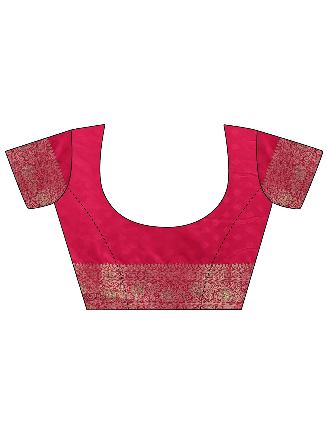 Libas Teal Blue and Pink Banarasi Silk Blend Saree