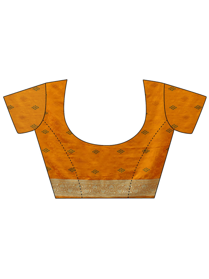 Libas Mustard Gharchola Silk Saree with Stone Work