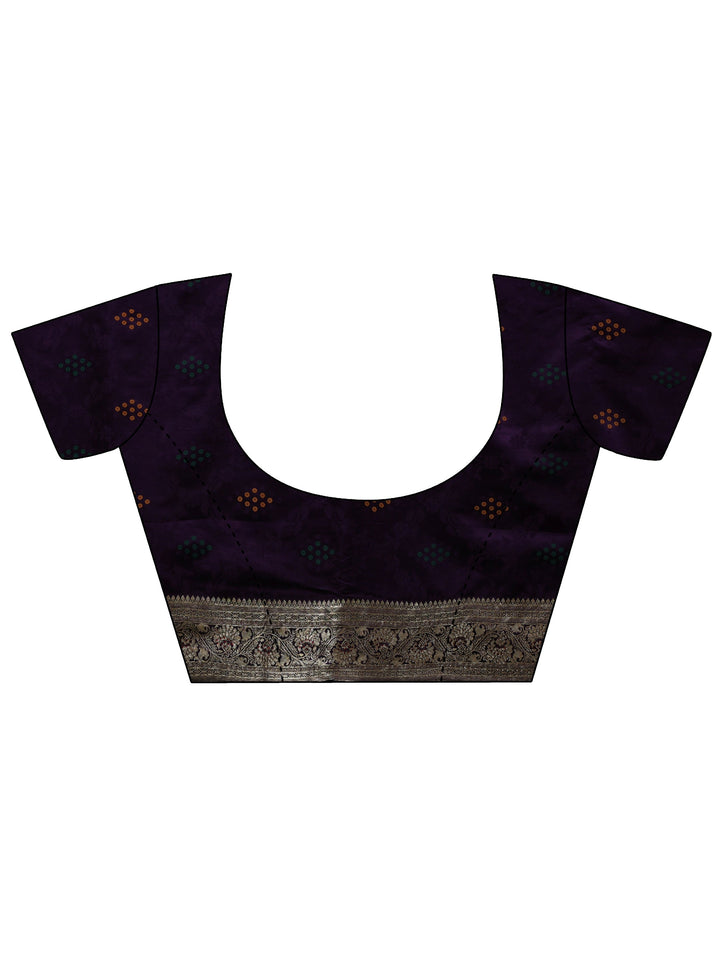 Libas Royal Purple Gharchola Stone Work Silk Saree