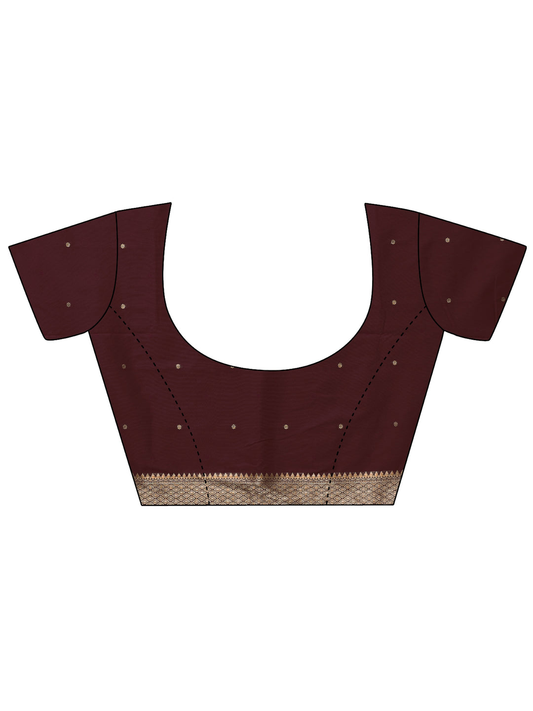 Libas Maroon Animal Motif Woven Design Silk Blend Saree
