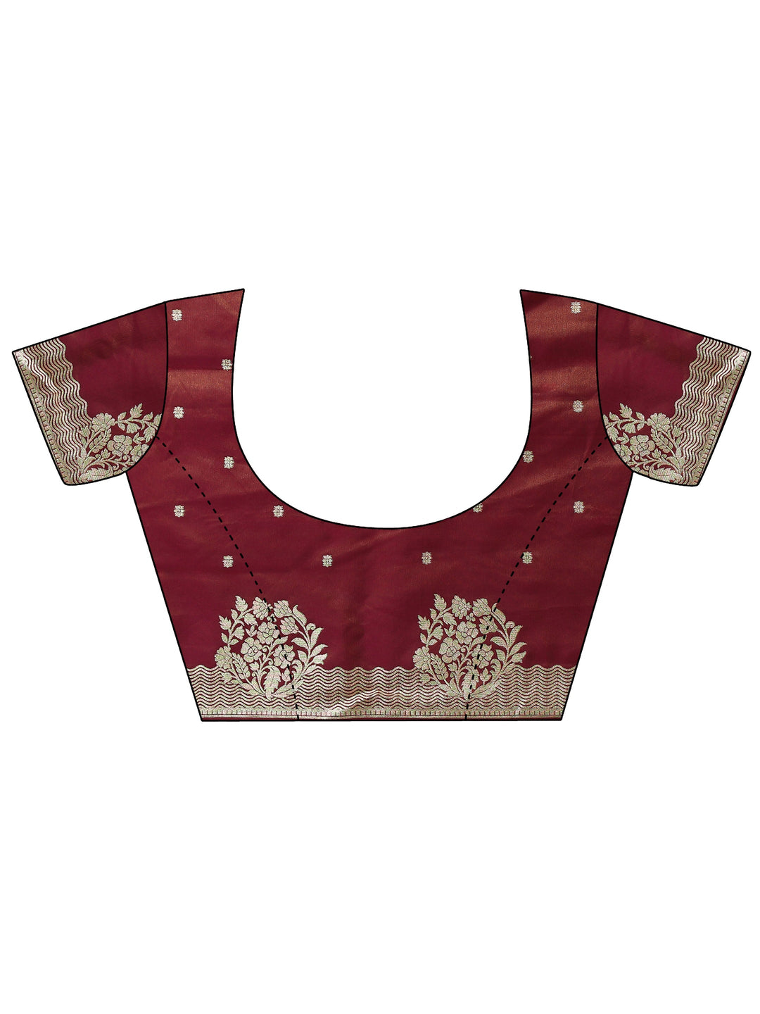 Libas Mauve Ethnic Woven Design Satin Tassel Saree