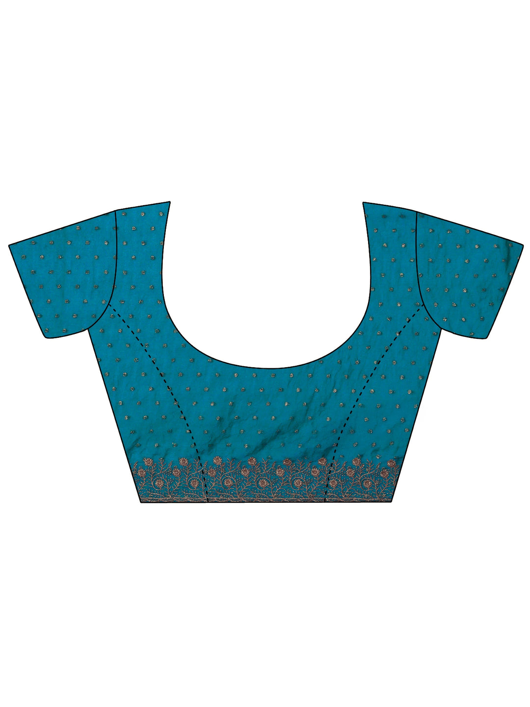 Libas Blue Woven Design Tissue Saree with Embroidered Border