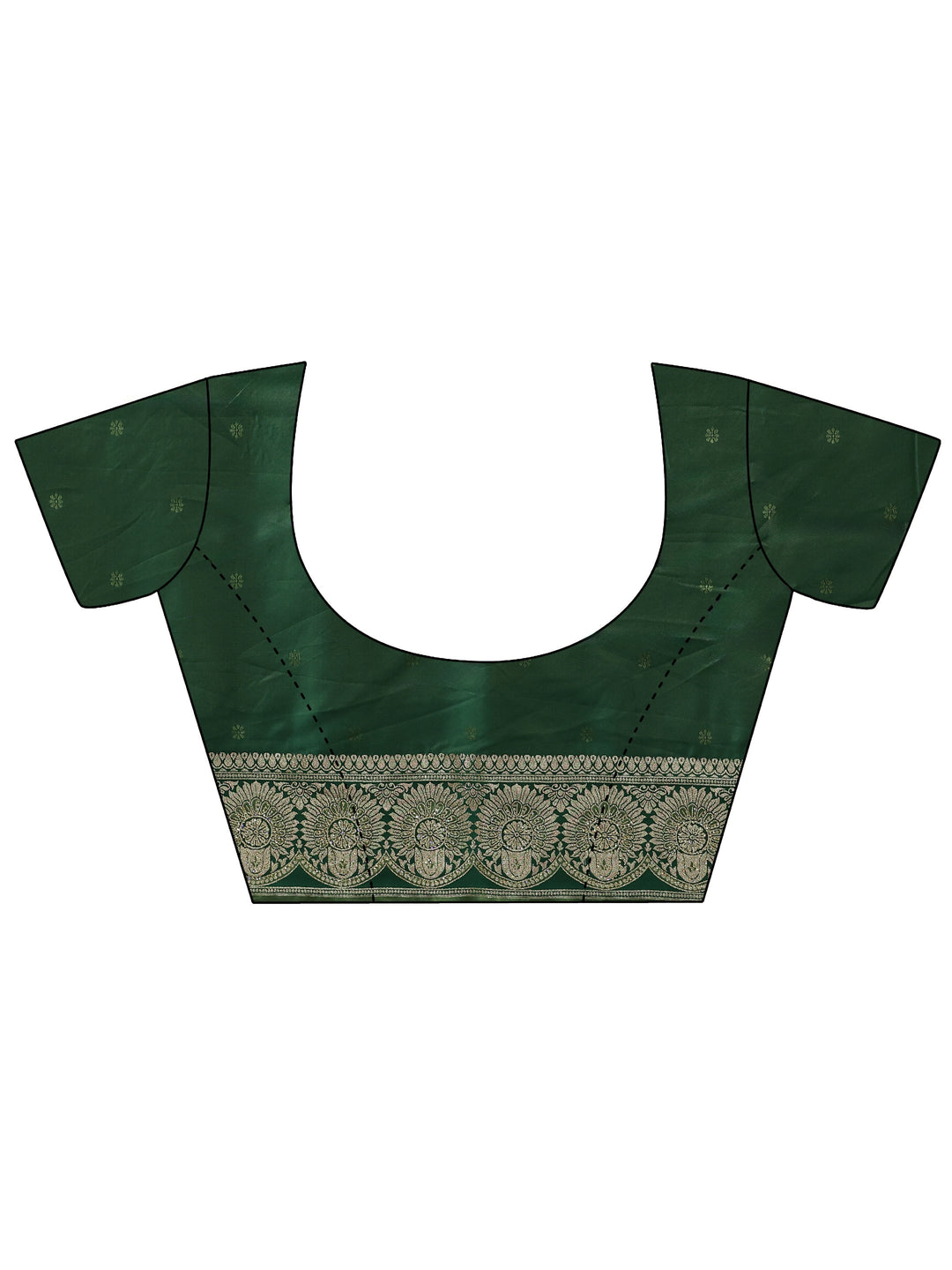 Libas Green Woven Design Silk Blend Tassel Saree