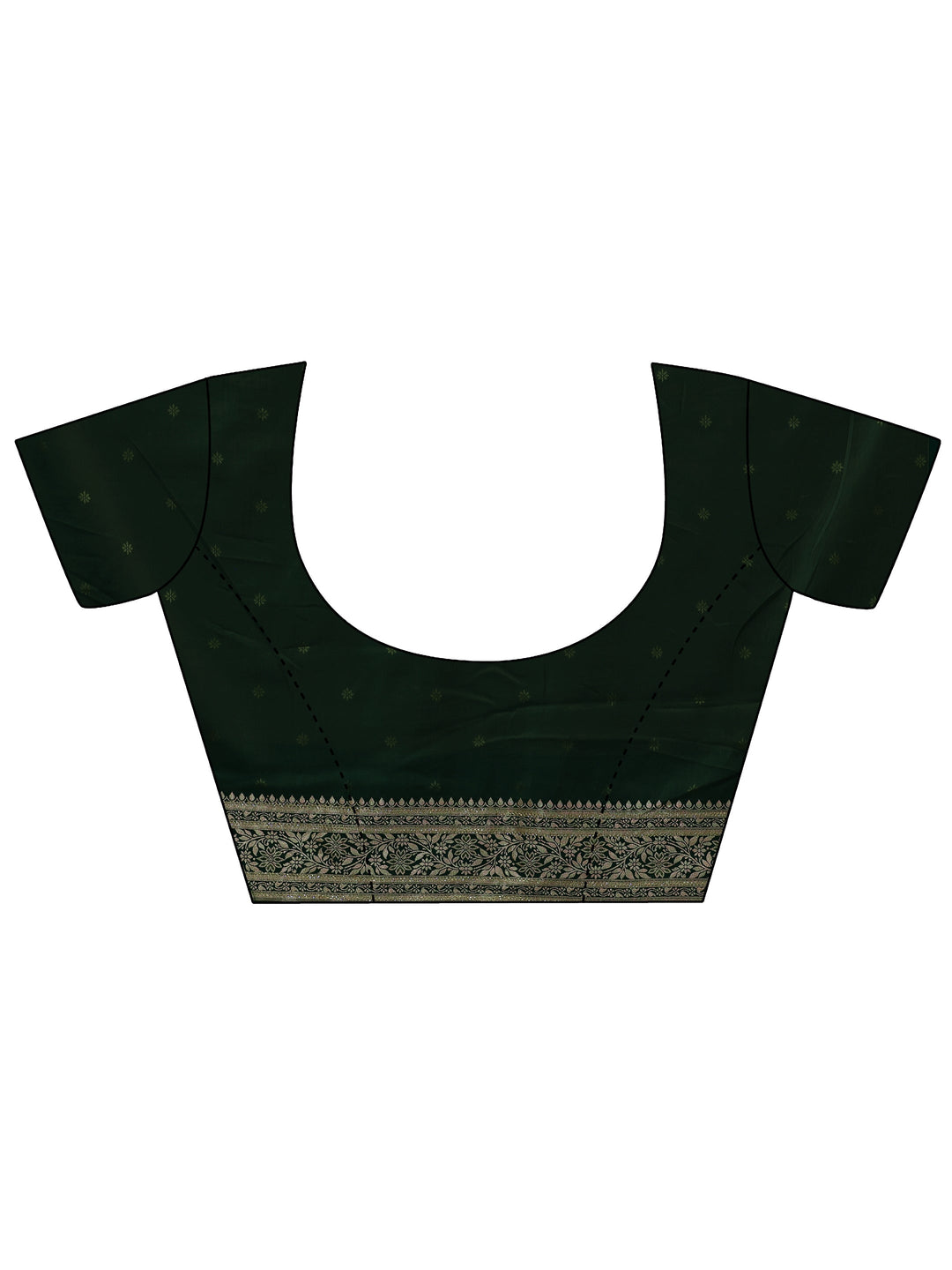 Libas Green Ethnic Woven Design Satin Saree with Stone Work
