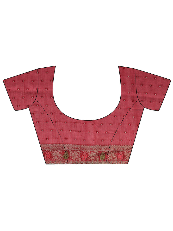 Libas Art Wine Bandhani Embellished Chiffon Saree