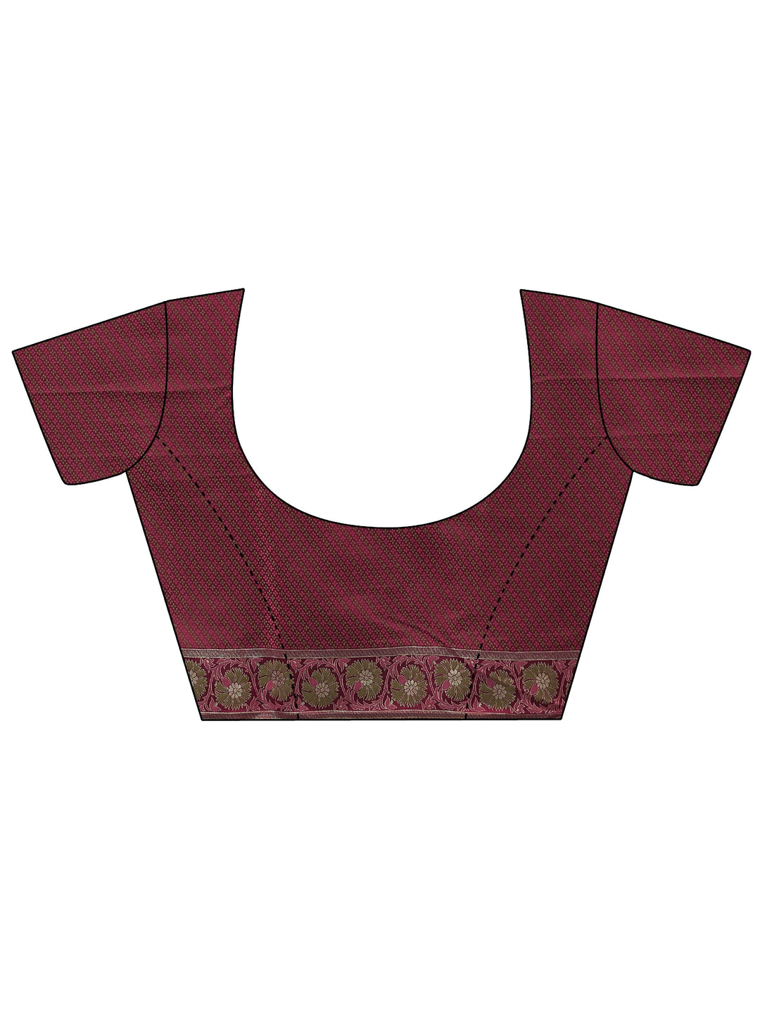 Libas Maroon Banarasi Silk Blend Tassel Saree