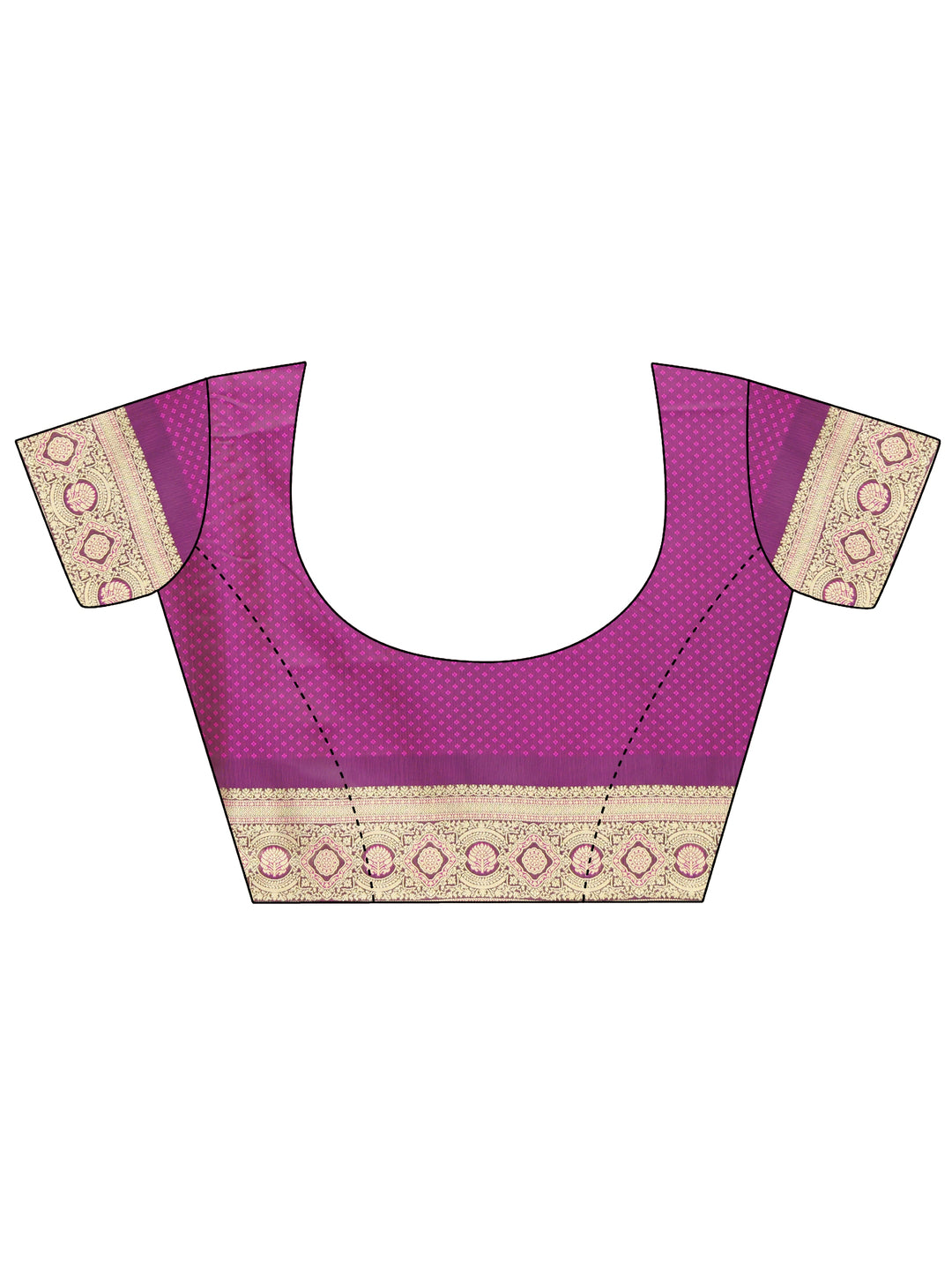 Libas Burgundy Banarasi Silk Blend Saree