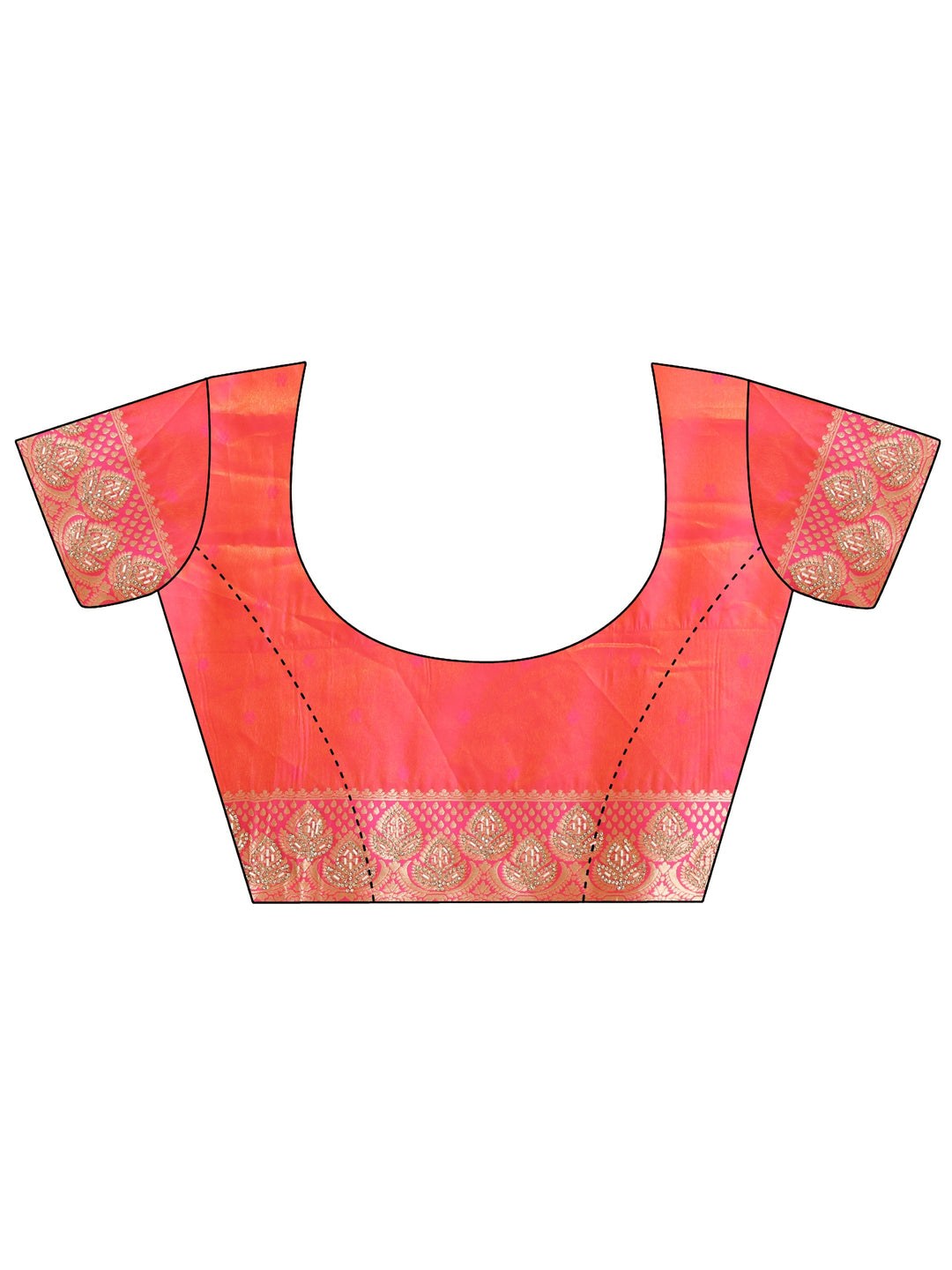 Libas Art Pink Woven Design Silk Blend Saree with Embellishments